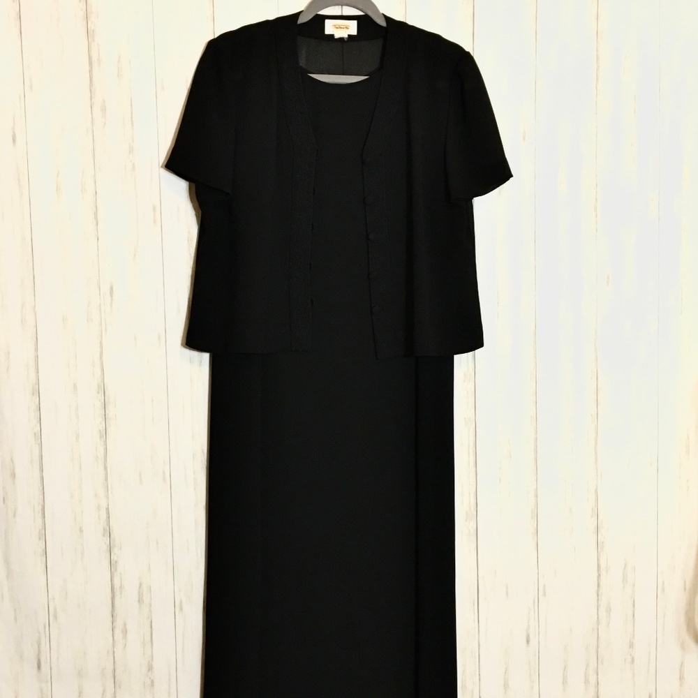 Talbots 2 Piece Black Dress/Jacket